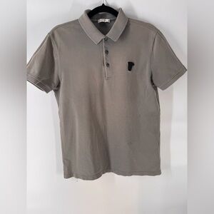 Versace Collection Men's Gray Short Sleeves Polo Shirt Sz L